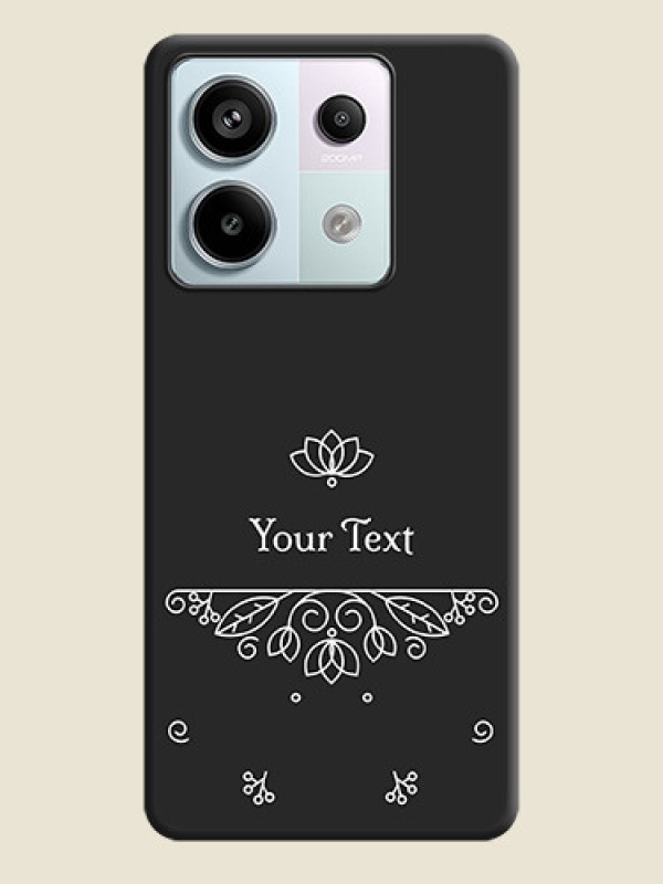 Custom Lotus Garden Custom Text On Space Black Personalized Soft Matte Phone Covers - Redmi Note 13 Pro 5G - alternate view