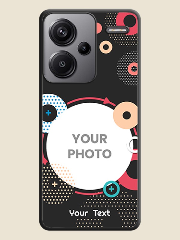 Custom Multicoloured Round Image On Space Black Custom Soft Matte Mobile Back Cover - Redmi Note 13 Pro Plus 5G - alternate view