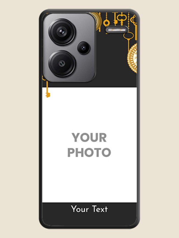 Custom Decorative Design with Text On Space Black Custom Soft Matte Mobile Back Cover - Redmi Note 13 Pro Plus 5G - alternate view