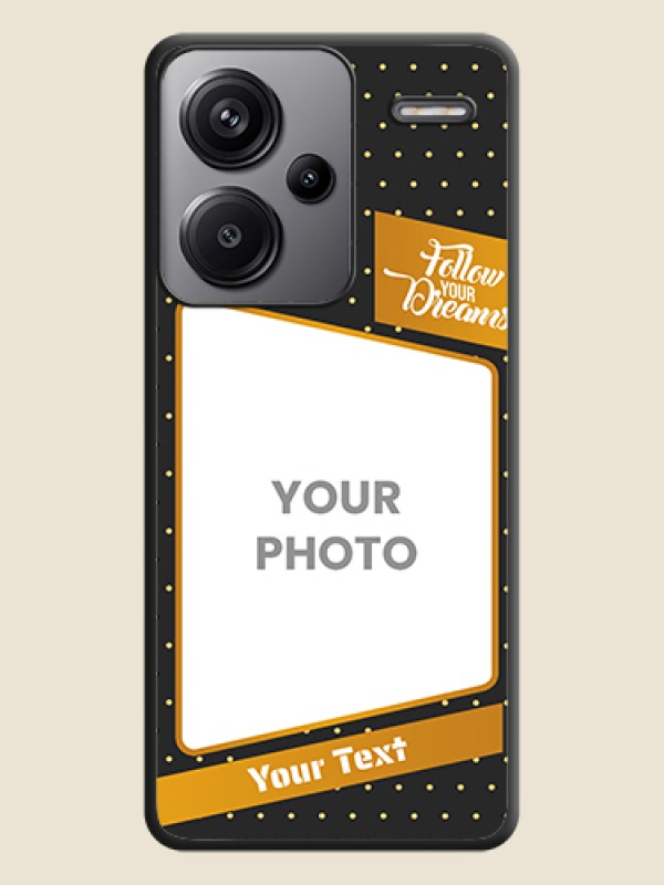 Custom Follow Your Dreams with White Dots On Space Black Custom Soft Matte Mobile Back Cover - Redmi Note 13 Pro Plus 5G - alternate view