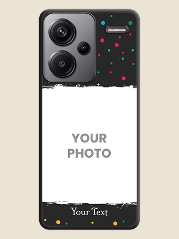 Custom Multicolor Dotted Pattern with Text  On Space Black Custom Soft Matte Mobile Back Cover - Redmi Note 13 Pro Plus 5G - alternate view