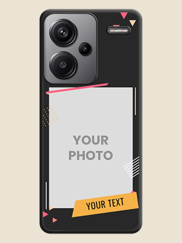 Custom Photo Frame with Triangle Small Dots on Photo On Space Black Custom Soft Matte Mobile Back Cover - Redmi Note 13 Pro Plus 5G - alternate view