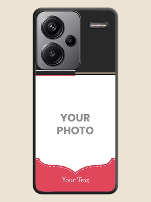 Custom Classic Plain Design with Name On Space Black Custom Soft Matte Mobile Back Cover - Redmi Note 13 Pro Plus 5G - alternate view