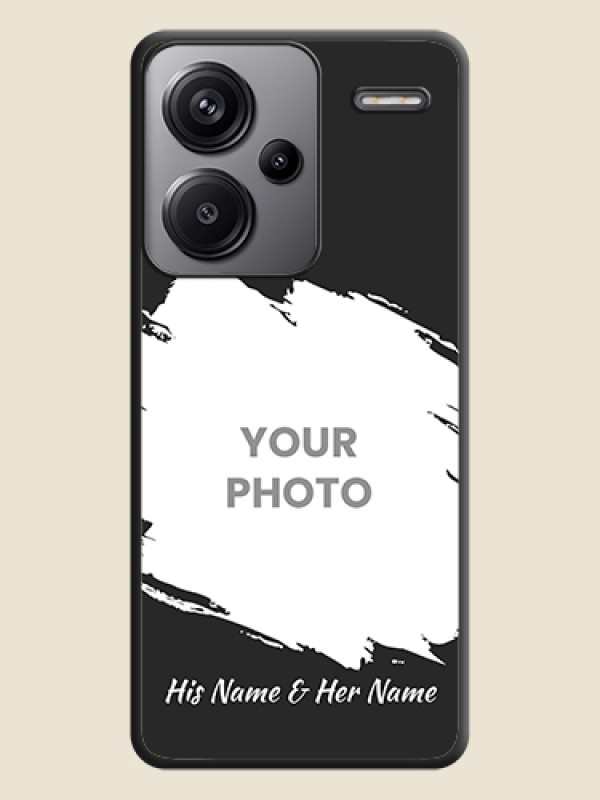 Custom Grunge Brush Strokes on Photo  On Space Black Custom Soft Matte Mobile Back Cover - Redmi Note 13 Pro Plus 5G - alternate view