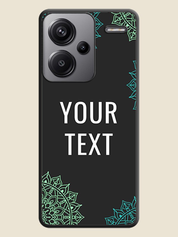 Custom Your Name with Floral Design On Space Black Custom Soft Matte Mobile Back Cover - Redmi Note 13 Pro Plus 5G - alternate view
