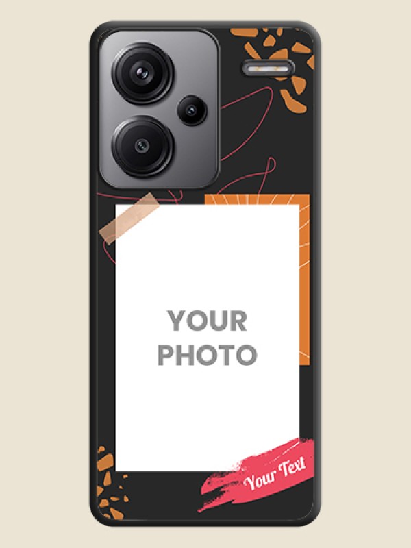 Custom Orange Photo Frame On Space Black Custom Soft Matte Mobile Back Cover - Redmi Note 13 Pro Plus 5G - alternate view