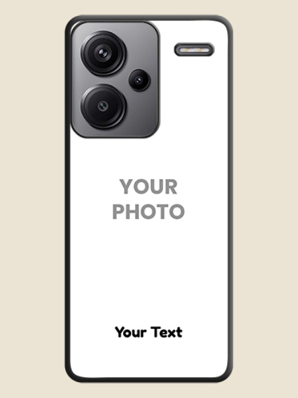 Custom Full Single Pic Upload With Text On Space Black Custom Soft Matte Mobile Back Cover - Redmi Note 13 Pro Plus 5G - alternate view