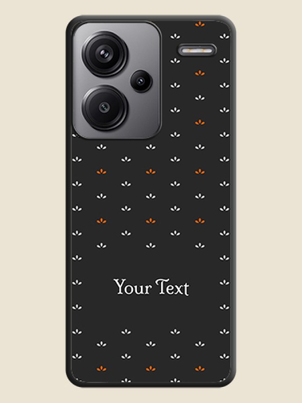 Custom Simple Pattern With Custom Text On Space Black Custom Soft Matte Mobile Back Cover - Redmi Note 13 Pro Plus 5G - alternate view