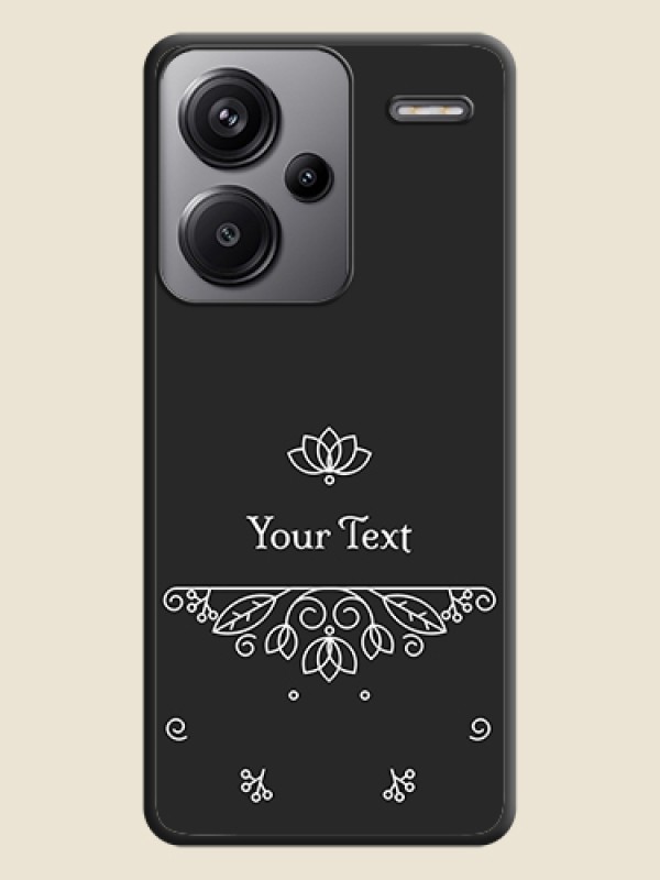 Custom Lotus Garden Custom Text On Space Black Custom Soft Matte Mobile Back Cover - Redmi Note 13 Pro Plus 5G - alternate view
