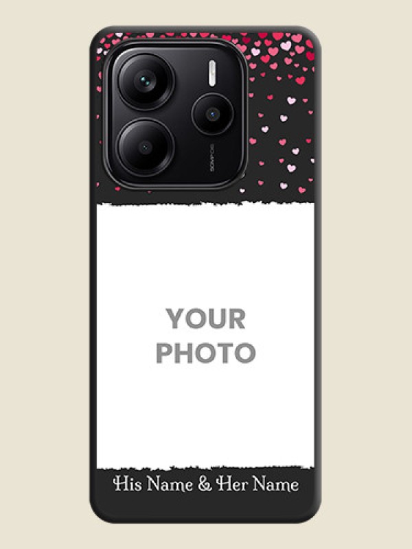 Custom Fall in Love with Your Partner on Photo On Space Black Custom Soft Matte Mobile Back Cover - Redmi Note 14 5G - alternate view