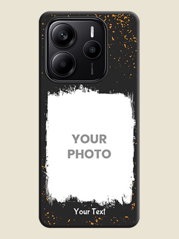 Custom Spray Free Design on Photo On Space Black Custom Soft Matte Mobile Back Cover - Redmi Note 14 5G - alternate view