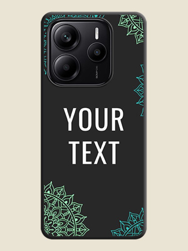 Custom Your Name with Floral Design On Space Black Custom Soft Matte Mobile Back Cover - Redmi Note 14 5G - alternate view