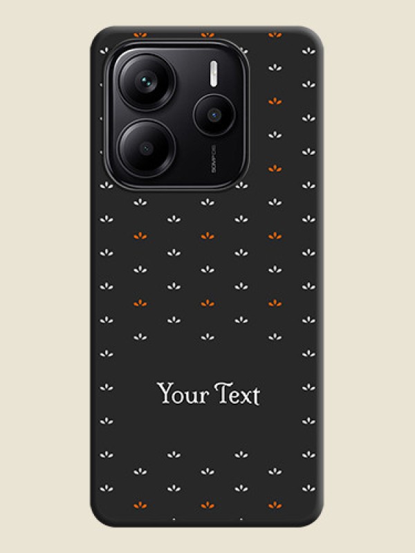 Custom Simple Pattern With Custom Text On Space Black Custom Soft Matte Mobile Back Cover - Redmi Note 14 5G - alternate view