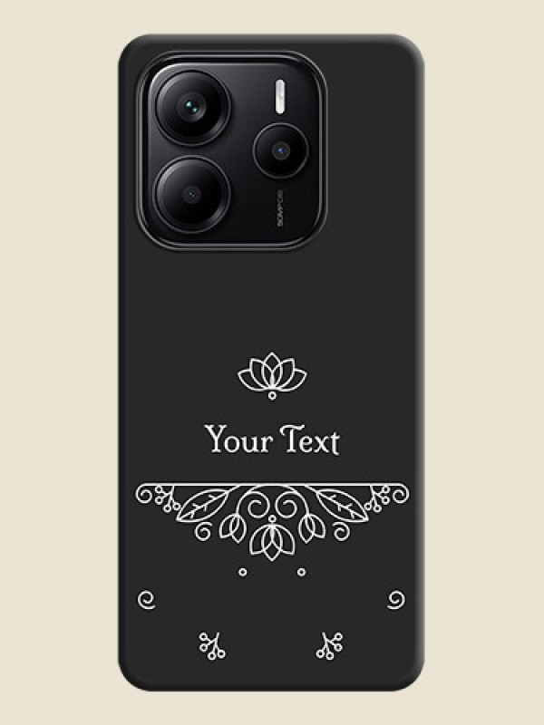 Custom Lotus Garden Custom Text On Space Black Custom Soft Matte Mobile Back Cover - Redmi Note 14 5G - alternate view
