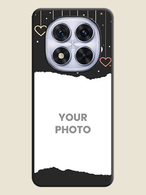 Custom Love Hangings with Splash Wave Picture On Space Black Custom Soft Matte Mobile Back Cover - Redmi Note 14 Pro 5G - alternate view