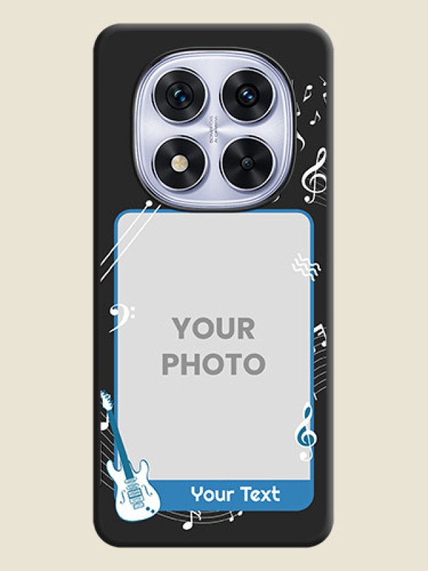 Custom Musical Theme Design with Text on Photo On Space Black Custom Soft Matte Mobile Back Cover - Redmi Note 14 Pro 5G - alternate view
