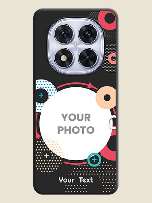 Custom Multicoloured Round Image On Space Black Custom Soft Matte Mobile Back Cover - Redmi Note 14 Pro 5G - alternate view