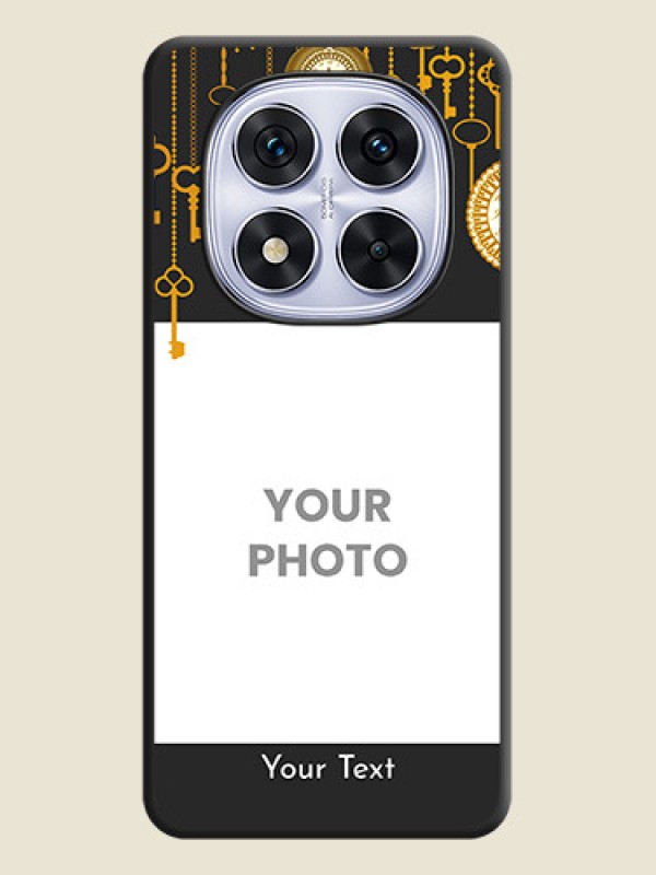 Custom Decorative Design with Text On Space Black Custom Soft Matte Mobile Back Cover - Redmi Note 14 Pro 5G - alternate view