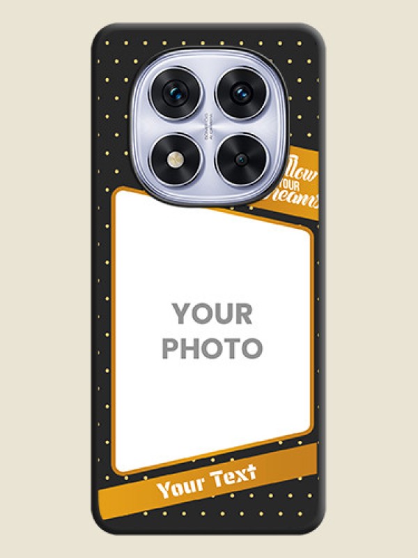 Custom Follow Your Dreams with White Dots On Space Black Custom Soft Matte Mobile Back Cover - Redmi Note 14 Pro 5G - alternate view