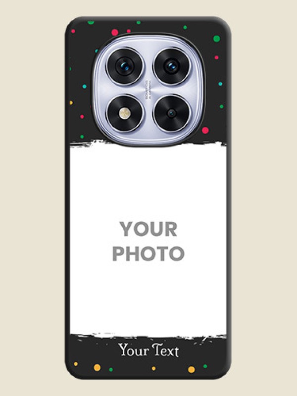 Custom Multicolor Dotted Pattern with Text On Space Black Custom Soft Matte Mobile Back Cover - Redmi Note 14 Pro 5G - alternate view