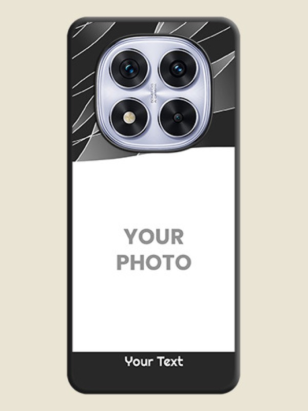 Custom Mixed Wave Lines on Photo On Space Black Custom Soft Matte Mobile Back Cover - Redmi Note 14 Pro 5G - alternate view