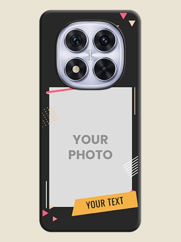 Custom Photo Frame with Triangle Small Dots on Photo On Space Black Custom Soft Matte Mobile Back Cover - Redmi Note 14 Pro 5G - alternate view