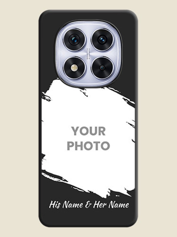 Custom Grunge Brush Strokes on Photo On Space Black Custom Soft Matte Mobile Back Cover - Redmi Note 14 Pro 5G - alternate view