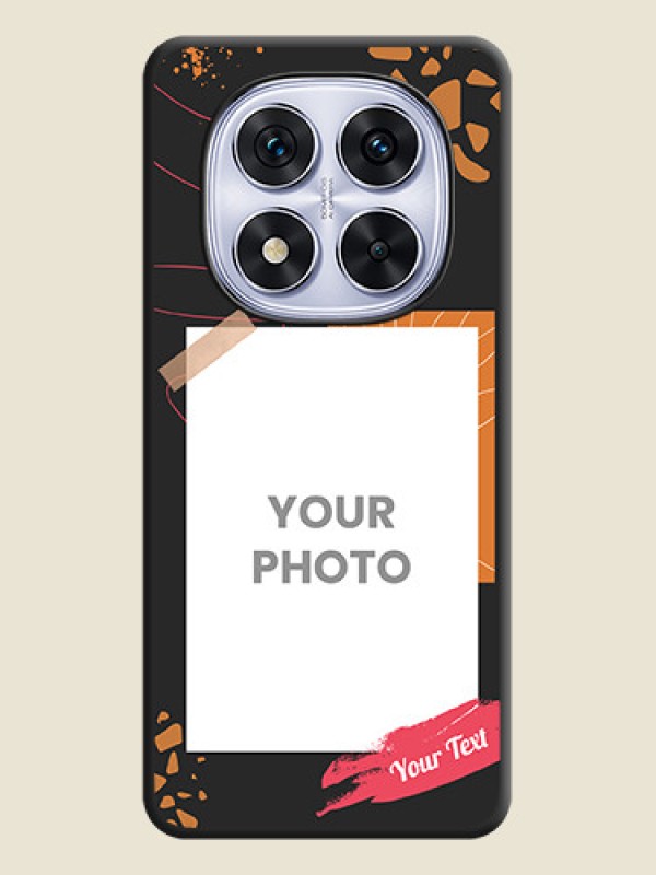 Custom Orange Photo Frame On Space Black Custom Soft Matte Mobile Back Cover - Redmi Note 14 Pro 5G - alternate view