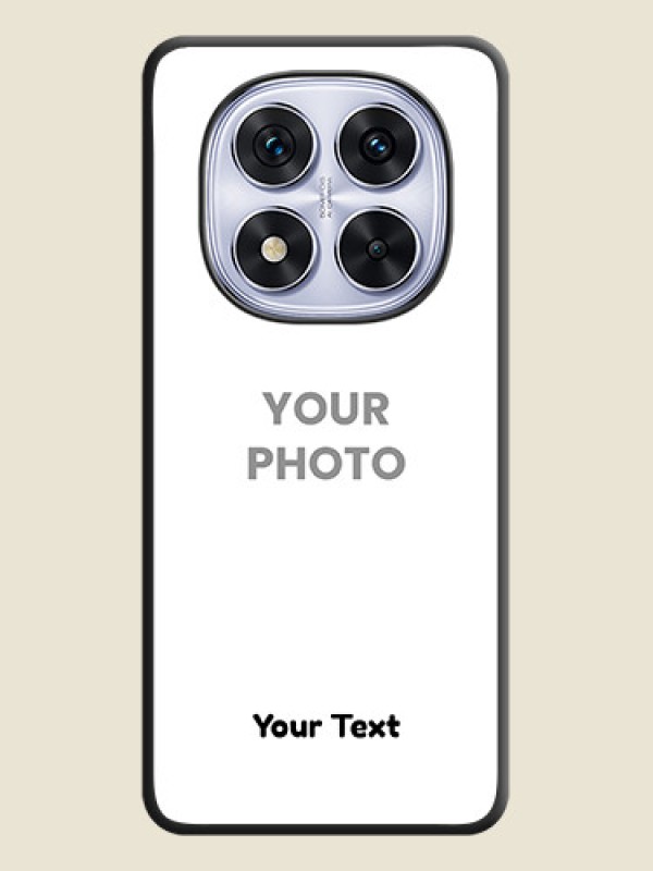 Custom Full Single Pic Upload With Text On Space Black Custom Soft Matte Mobile Back Cover - Redmi Note 14 Pro 5G - alternate view