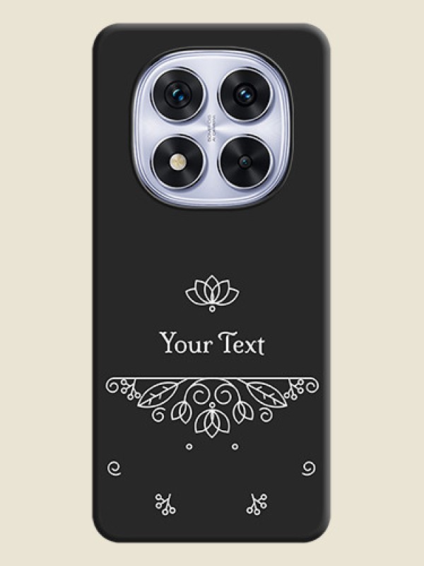 Custom Lotus Garden Custom Text On Space Black Custom Soft Matte Mobile Back Cover - Redmi Note 14 Pro 5G - alternate view