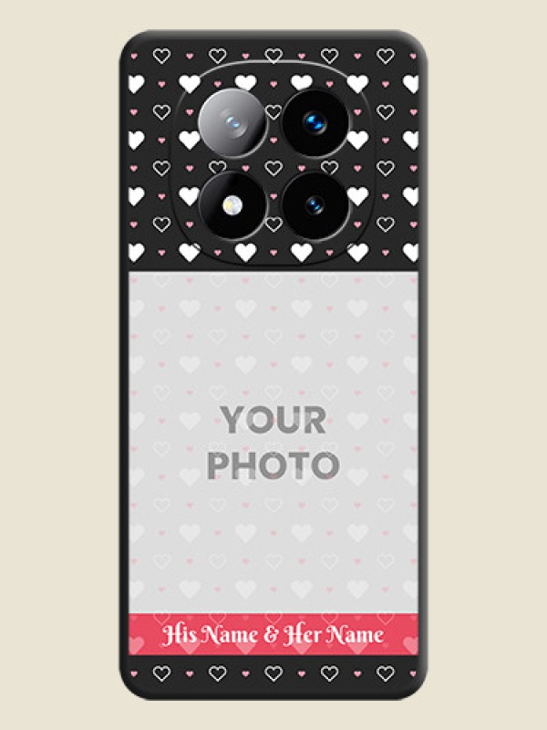 Custom White Color Love Symbols with Text Design on Photo On Space Black Custom Soft Matte Mobile Back Cover - Redmi Note 14 Pro Plus 5G - alternate view