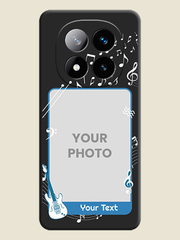 Custom Musical Theme Design with Text on Photo On Space Black Custom Soft Matte Mobile Back Cover - Redmi Note 14 Pro Plus 5G - alternate view