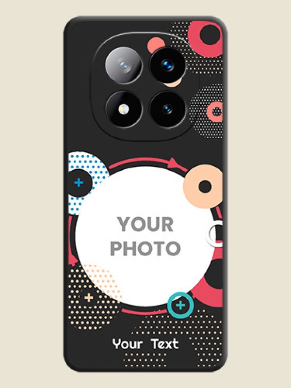 Custom Multicoloured Round Image On Space Black Custom Soft Matte Mobile Back Cover - Redmi Note 14 Pro Plus 5G - alternate view