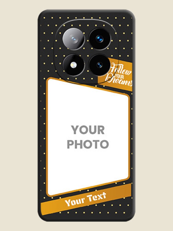 Custom Follow Your Dreams with White Dots On Space Black Custom Soft Matte Mobile Back Cover - Redmi Note 14 Pro Plus 5G - alternate view