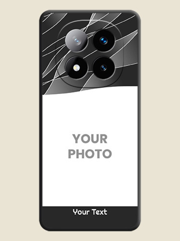 Custom Mixed Wave Lines on Photo On Space Black Custom Soft Matte Mobile Back Cover - Redmi Note 14 Pro Plus 5G - alternate view