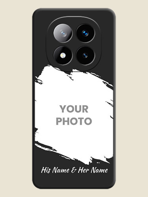 Custom Grunge Brush Strokes on Photo On Space Black Custom Soft Matte Mobile Back Cover - Redmi Note 14 Pro Plus 5G - alternate view