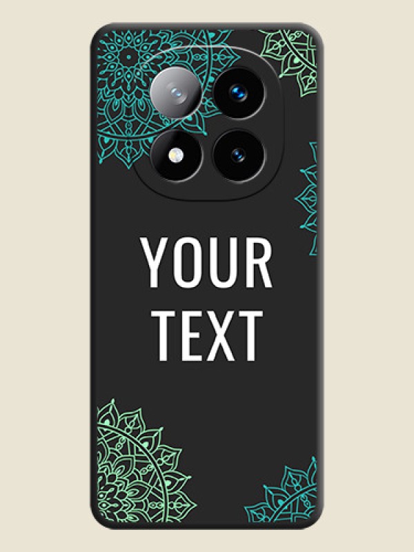Custom Your Name with Floral Design On Space Black Custom Soft Matte Mobile Back Cover - Redmi Note 14 Pro Plus 5G - alternate view