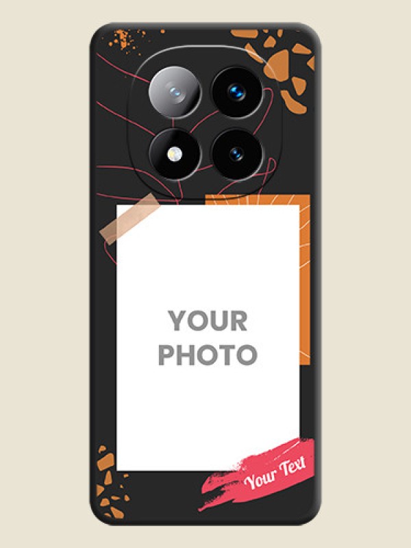 Custom Orange Photo Frame On Space Black Custom Soft Matte Mobile Back Cover - Redmi Note 14 Pro Plus 5G - alternate view