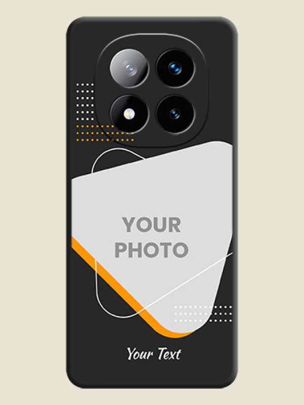 Custom Yellow Triangle on Photo On Space Black Custom Soft Matte Mobile Back Cover - Redmi Note 14 Pro Plus 5G - alternate view