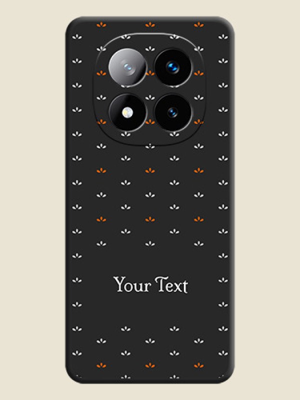 Custom Simple Pattern With Custom Text On Space Black Custom Soft Matte Mobile Back Cover - Redmi Note 14 Pro Plus 5G - alternate view