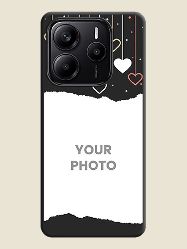 Custom Love Hangings with Splash Wave Picture On Space Black Custom Soft Matte Mobile Back Cover - Redmi Note 14 SE 5G - alternate view