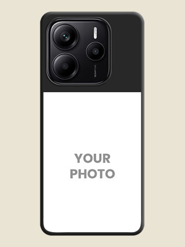 Custom Image Upload With Space Black Color On Custom Soft Matte Mobile Back Cover - Xiaomi Redmi Note 14 Se 5G - alternate view