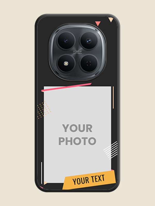 Custom Photo Frame with Triangle Small Dots on Photo On Space Black Custom Soft Matte Mobile Back Cover - Xiaomi Redmi Note 15 5G - alternate view