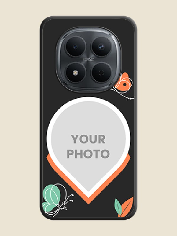Custom Upload Pic With Simple Butterly Design On Space Black Custom Soft Matte Mobile Back Cover - Xiaomi Redmi Note 15 5G - alternate view