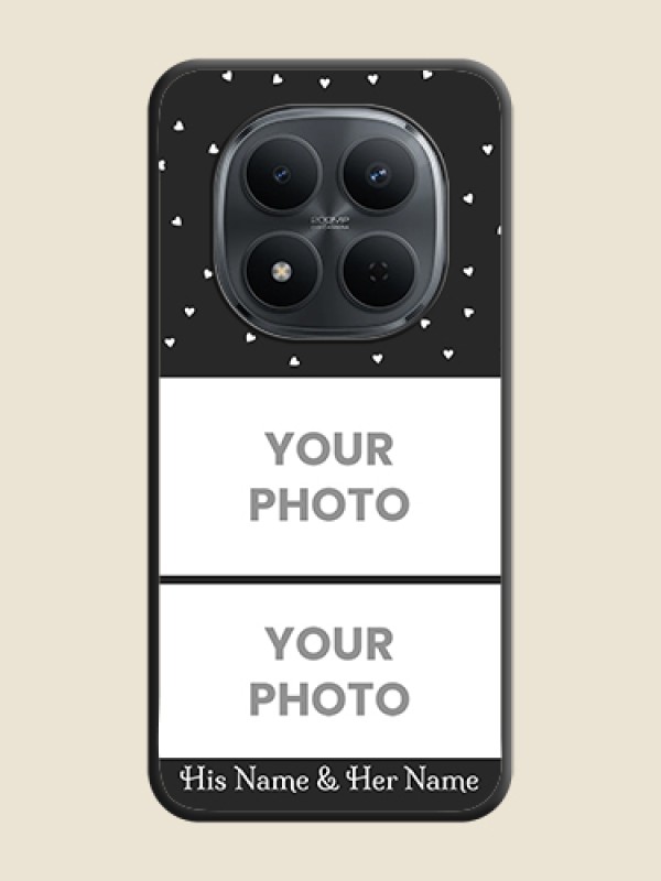 Custom Miniature Love Symbols with Name On Space Black Custom Soft Matte Mobile Back Cover - Xiaomi Redmi Note 15 Pro 5G - alternate view