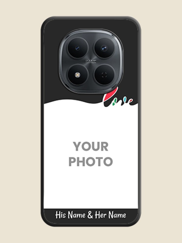 Custom Fall in Love Pattern with Picture on Photo On Space Black Custom Soft Matte Mobile Back Cover - Xiaomi Redmi Note 15 Pro 5G - alternate view