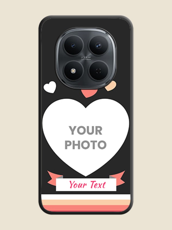 Custom Love Shaped Photo with Colorful Stripes On Space Black Custom Soft Matte Mobile Back Cover - Xiaomi Redmi Note 15 Pro 5G - alternate view