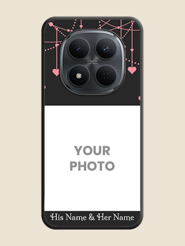 Custom Pink Love Hangings with Text On Space Black Custom Soft Matte Mobile Back Cover - Xiaomi Redmi Note 15 Pro 5G - alternate view