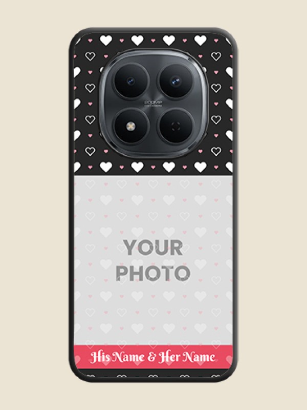 Custom White Color Love Symbols with Text Design on Photo On Space Black Custom Soft Matte Mobile Back Cover - Xiaomi Redmi Note 15 Pro 5G - alternate view