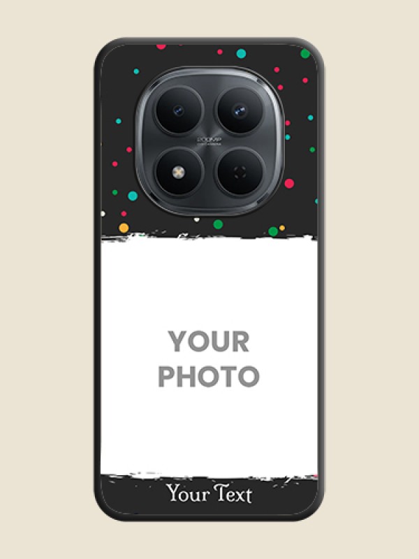 Custom Multicolor Dotted Pattern with Text On Space Black Custom Soft Matte Mobile Back Cover - Xiaomi Redmi Note 15 Pro 5G - alternate view